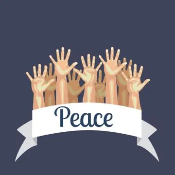 Peace design over blue background vector illustration Ilustração Stock