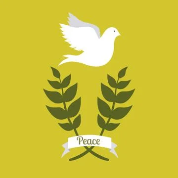 Peace design over  green background vector illustration Ilustração Stock