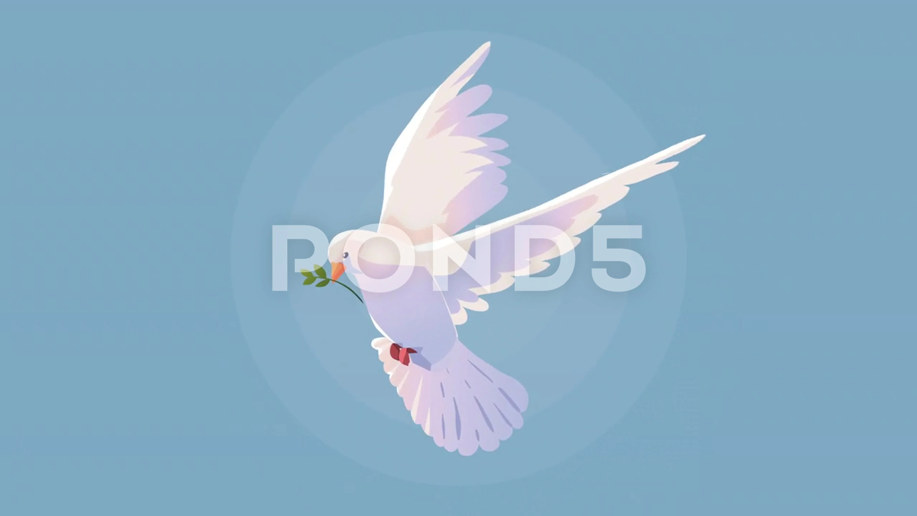 peace dove bird flying animation | Stock Video | Pond5