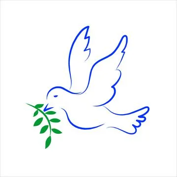 Peace dove flying Stock Illustration
