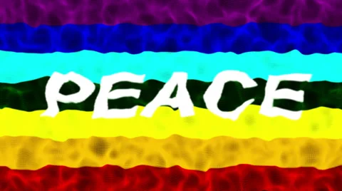 PEACE Flag Looped Stock Footage 32770770