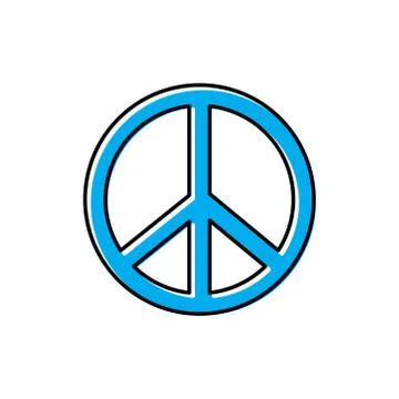 Peace flat icon. Design template vector Ilustração Stock