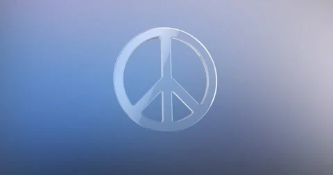 Peace Glass 3d Icon Stock Footage