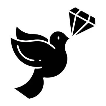 Peace Glyph Icon Stock Illustration