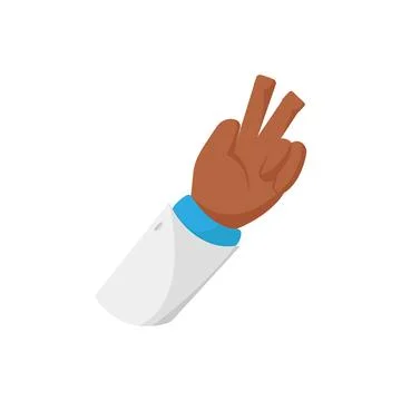 Peace hand sign. Vector Stock Illustration