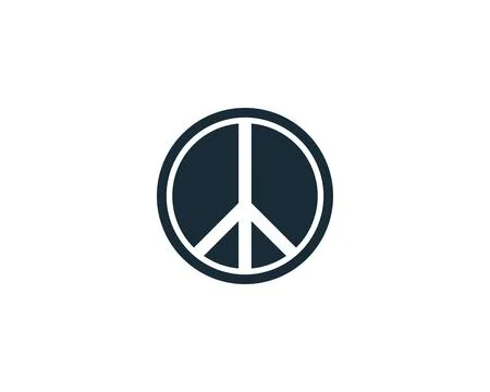 Peace Icon Vector Logo Template Illustration Design Stock Illustration