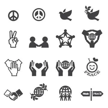 Peace Icons Stock Illustration