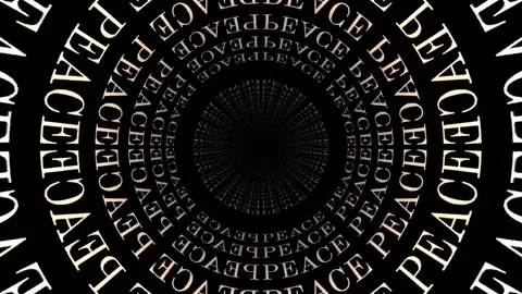 PEACE Keyword Animation, 3D Pattern, Background Loop. Zen concept. Stock Footage 250474303