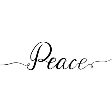 Peace lettering Stock Illustration
