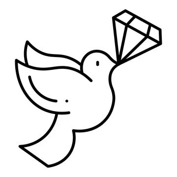 Peace Line Icon Stock Illustration