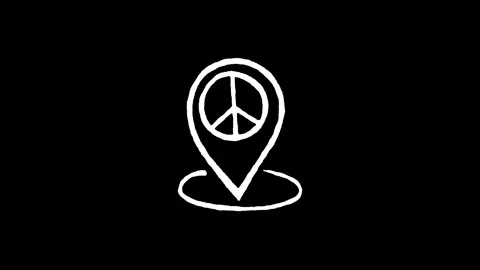 Peace Location Map Pin Icon Stock Footage 345591445