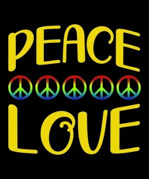 PEACE love Stock Illustration