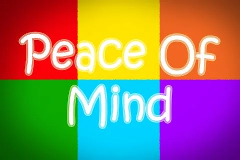 Peace of mind concept Stock Illustration