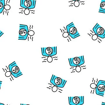 Peace of mind people value vector seamless pattern Stock Illustration