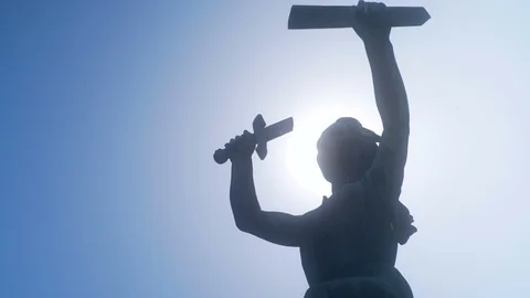 Peace Monument Statue Close up Stock Footage 94561492