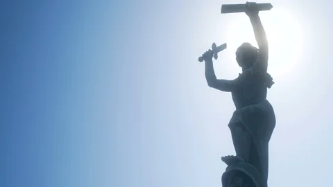 Peace Monument Statue Medium Stock Footage 94561568