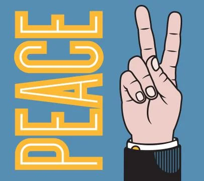 Peace or Victory hand vector Stock Illustration