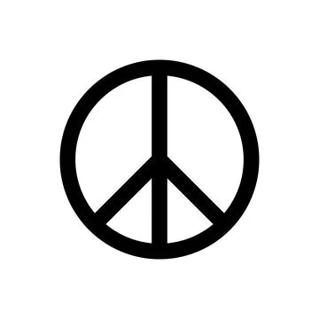 Peace outline icon isolated. Symbol, logo illustration for mobile concept, web Stock Illustration