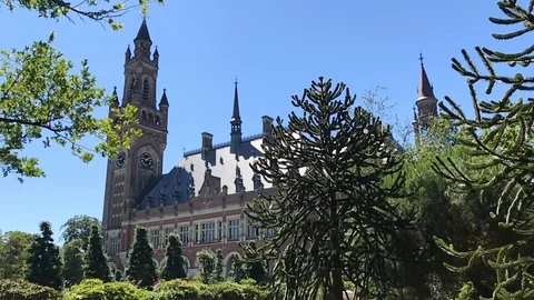 Peace Palace in The Hague Vídeos de archivo 107678809