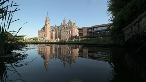 Peace Palace reflection Stock Footage 136781231