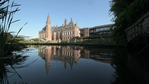 Peace Palace reflection Stock Footage 136781308
