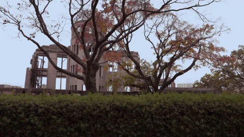 Peace park, Atomic dome in Hiroshima Japan Stock-Footage 225670455