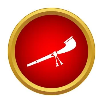 Peace pipe icon symbolizing indigenous ceremonial tradition Stock Illustration