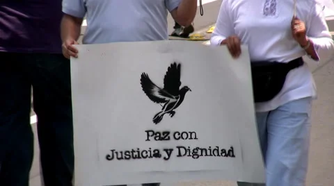 Peace rally in Mexico Video stock 5016344