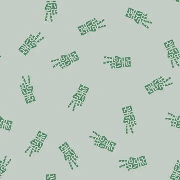 Peace robot hand gesture glyph vector seamless pattern Illustrazione stock