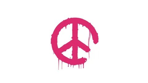 Peace Sign Animation. No War Concept Stock Footage 236328670