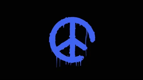 Peace Sign Animation. No War Concept Stock Footage 236328672