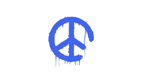 Peace Sign Animation. No War Concept Stock Footage 236328677