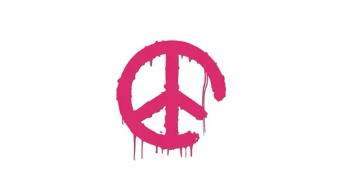 Peace Sign Animation. No War Concept Stock Footage 236328685