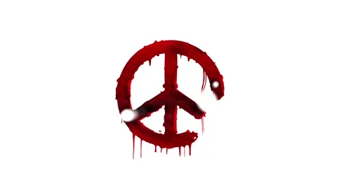 Peace Sign Animation. No War Concept Stock Footage 236328742