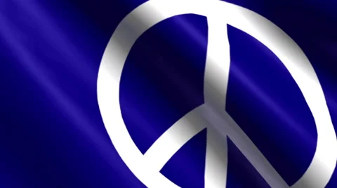 Peace Sign Flag Animation - 4K Resolution Ultra HD Stockbeeldmateriaal 41689304