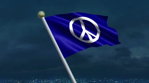 Peace Sign Flag Animation Vidéo 40314094