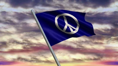 Peace Sign Flag Animation 動画素材 40314723