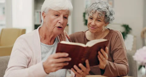 Peace, support and bible study with old ... | Stock Video | Pond5