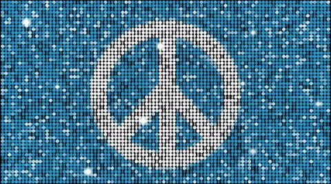 Peace symbol - seamless looping Stock Footage 49441137