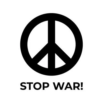 Peace symbol, stop war. Stop war symbol icon. Vector illustration Stock Illustration
