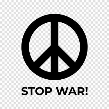 Peace symbol, stop war. Stop war symbol icon. Vector illustration Stock Illustration