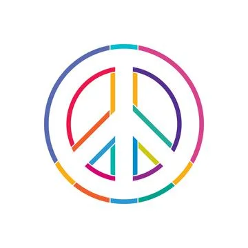 Peace symbol vector icon Stock Illustration