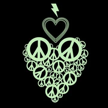 Peace symbols Stock Illustration