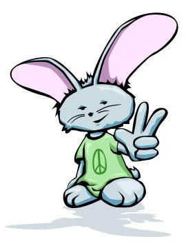 Peace-ter Bunny Stock Illustration
