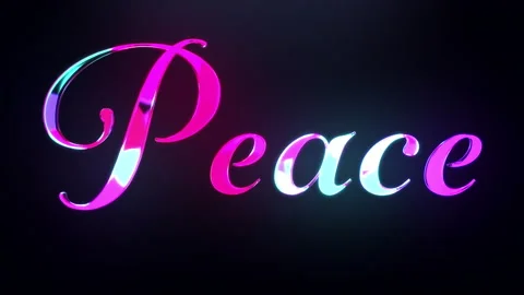 Peace Text 03 Stock Footage 147602941