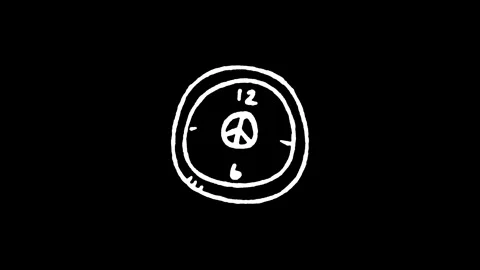 Peace Time Clock Icon Stock Footage 345591472