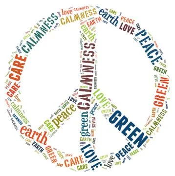 Peace vector colorful on white Stock Illustration