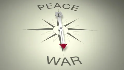 Peace Versus War Arrow 3D Animation Stock Footage 281100670