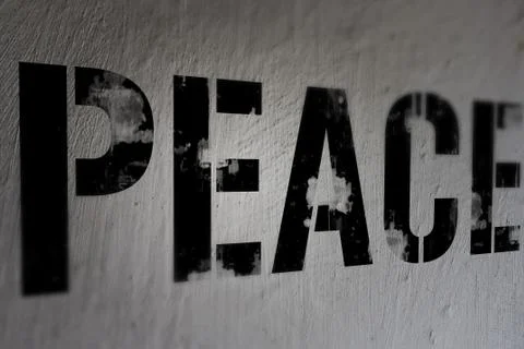 Peace on the wall Stock Illustration