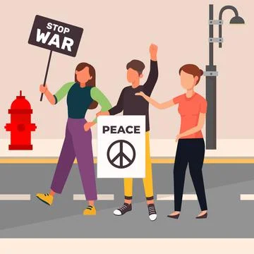 Peace in war 库存插图